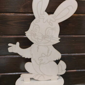 Intra απο ξύλο plywood 3mm-4mm πάχος - Λαγουδάκι για χρωματισμό Δίασταση 30x30 cm Intraeaxys-pok3g5j7 - Image 1