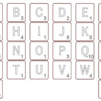 Intra απο ξύλο plywood 3mm-4mm πάχος - Scrabble Πλακάκια Αλφαβήτου Γράμματα Δίασταση 30x30 cm Intraeaxys-51rrgjr1 - Image 3