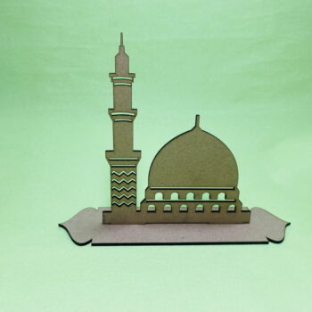 Intra απο ξύλο plywood 3mm-4mm πάχος - Masjid Nabawi Ξύλινη ισλαμική διακόσμηση δώρου Δίασταση 30x30 cm Intraeaxys-lopqxp57 - Image 3