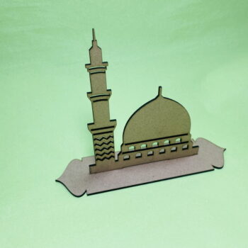 Intra απο ξύλο plywood 3mm-4mm πάχος - Masjid Nabawi Ξύλινη ισλαμική διακόσμηση δώρου Δίασταση 30x30 cm Intraeaxys-lopqxp57 - Image 4