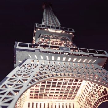 Intra απο ξύλο plywood 3mm-4mm πάχος - Πύργος του Αΐφελ Δίασταση 30x30 cm Intraeaxys-ro6dqpn7 - Image 1