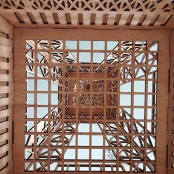 Intra απο ξύλο plywood 3mm-4mm πάχος - Μεγάλος Πύργος του Άιφελ Δίασταση 30x30 cm Intraeaxys-eox89vq1 - Image 4