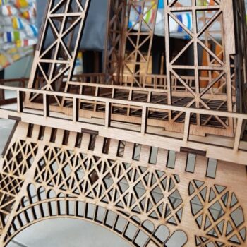 Intra απο ξύλο plywood 3mm-4mm πάχος - Μεγάλος Πύργος του Άιφελ Δίασταση 30x30 cm Intraeaxys-eox89vq1 - Image 5