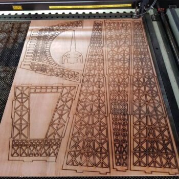 Intra απο ξύλο plywood 3mm-4mm πάχος - Μεγάλος Πύργος του Άιφελ Δίασταση 30x30 cm Intraeaxys-eox89vq1 - Image 6