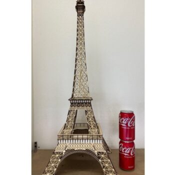 Intra απο ξύλο plywood 3mm-4mm πάχος - Τρισδιάστατο μοντέλο του Πύργου του Άιφελ Δίασταση 30x30 cm Intraeaxys-joerer67 - Image 2