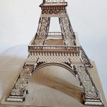 Intra απο ξύλο plywood 3mm-4mm πάχος - Τρισδιάστατο μοντέλο του Πύργου του Άιφελ Δίασταση 30x30 cm Intraeaxys-joerer67 - Image 5