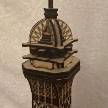 Intra απο ξύλο plywood 3mm-4mm πάχος - Τρισδιάστατο μοντέλο του Πύργου του Άιφελ Δίασταση 30x30 cm Intraeaxys-joerer67 - Image 6