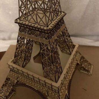 Intra απο ξύλο plywood 3mm-4mm πάχος - Τρισδιάστατο μοντέλο του Πύργου του Άιφελ Δίασταση 30x30 cm Intraeaxys-joerer67 - Image 7