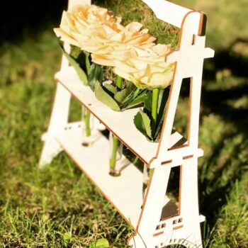 Intra απο ξύλο plywood 3mm-4mm πάχος - Eiffel Tower Planter Flower Stand Κομψή ξύλινη βάση φιάλης Δίασταση 30x30 cm Intraeaxys-ro6ywlq7 - Image 3