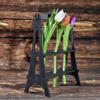 Intra απο ξύλο plywood 3mm-4mm πάχος - Eiffel Tower Planter Flower Stand Κομψή ξύλινη βάση φιάλης Δίασταση 30x30 cm Intraeaxys-ro6ywlq7 - Image 4