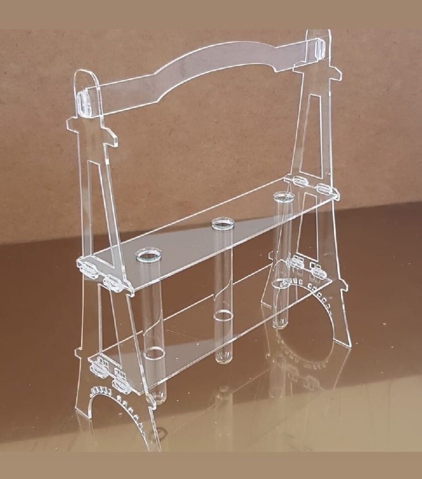 Intra απο ξύλο plywood 3mm-4mm πάχος - Δοκιμαστικός σωλήνας Βάζο λουλουδιών Βάση Φλασκών Δίασταση 30x30 cm Intraeaxys-zo9yxlr7