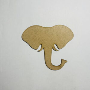 Intra απο ξύλο plywood 3mm-4mm πάχος - Σχήμα κεφαλιού ξύλινου ελέφαντα Ημιτελές σχήμα κεφαλιού ελέφαντα από ξύλο Δίασταση 30x30 cm Intraeaxys-eo0qe951