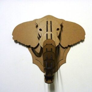Intra απο ξύλο plywood 3mm-4mm πάχος - Τρισδιάστατο παζλ Asian Elephant Head Trophy Δίασταση 30x30 cm Intraeaxys-joed9v91