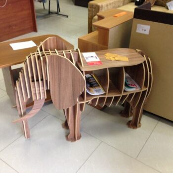 Intra απο ξύλο plywood 3mm-4mm πάχος - Ελέφαντας 3D ράφι Δίασταση 30x30 cm Intraeaxys-075pe3oz - Image 1