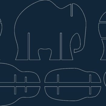 Intra απο ξύλο plywood 3mm-4mm πάχος - Ελέφαντας αποθήκευσης Δίασταση 30x30 cm Intraeaxys-eo208l78 - Image 1