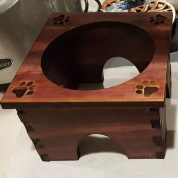 Intra απο ξύλο plywood 3mm-4mm πάχος - Dog Raised Bowl Stand Δίασταση 30x30 cm Intraeaxys-qomm8zko - Image 1