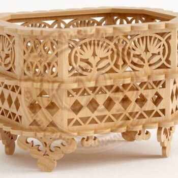 Intra απο ξύλο plywood 3mm-4mm πάχος - Ξύλινο Διακοσμητικό Καλάθι Σχέδια CNC Δίασταση 30x30 cm Intraeaxys-51rrypv1 - Image 1
