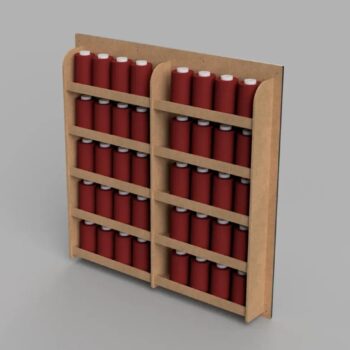 Intra απο ξύλο plywood 3mm-4mm πάχος - Σχάρα αποθήκευσης καρουλιού νήματος Δίασταση 30x30 cm Intraeaxys-eo20eyl7 - Image 1