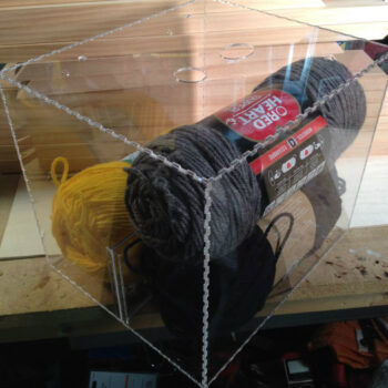 Intra απο ξύλο plywood 3mm-4mm πάχος - Κουτί από ακρυλικό νήμα Δίασταση 20x20 cm Intraeaxys-91jd3541 - Image 5