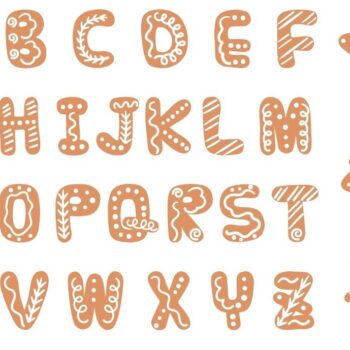 Intra απο ξύλο plywood 3mm-4mm πάχος - Cookies Αλφάβητο γράμματα γραμματοσειρά διανυσματική τέχνη Δίασταση 30x30 cm Intraeaxys-eo4qj5d7 - Image 1