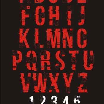 Intra απο ξύλο plywood 3mm-4mm πάχος - Διάνυσμα σύγχρονων γραμμάτων και αριθμών αλφαβήτου Δίασταση 30x30 cm Intraeaxys-m1d62zy7 - Image 1