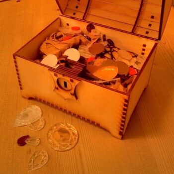 Intra απο ξύλο plywood 3mm-4mm πάχος - Κοσμήματα Σχήματα πολύτιμων λίθων Δίασταση 30x30 cm Intraeaxys-075y638o - Image 1