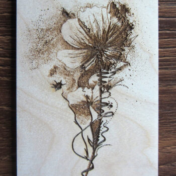 Intra απο ξύλο plywood 3mm-4mm πάχος - Διακόσμηση χαρακτικής με λέιζερ αντίκες λουλουδιών Δίασταση 30x30 cm Intraeaxys-6o3yp6p7 - Image 1