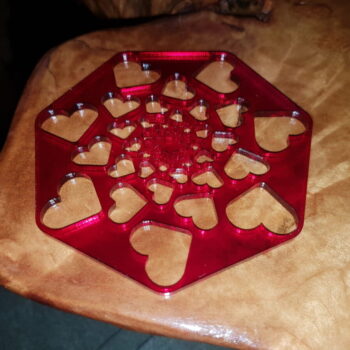 Intra απο ξύλο plywood 3mm-4mm πάχος - Σουβέρ Mandala Heart Δίασταση 30x30 cm Intraeaxys-eo0qdgw1 - Image 1