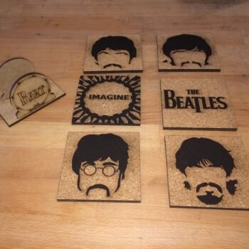 Intra απο ξύλο plywood 3mm-4mm πάχος - Σουβέρ των Beatles Δίασταση 30x30 cm Intraeaxys-ro6y2m27 - Image 1