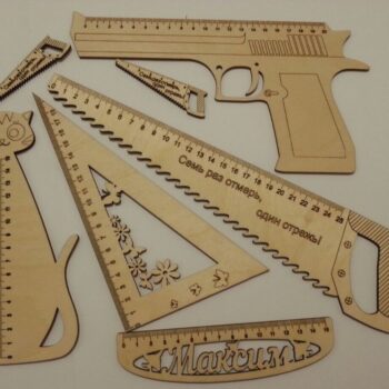 Intra απο ξύλο plywood 3mm-4mm πάχος - Χαραγμένοι Ξύλινοι Χάρακες Δίασταση 30x30 cm Intraeaxys-075y36po - Image 1