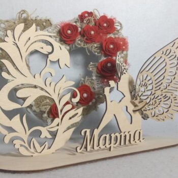 Intra απο ξύλο plywood 3mm-4mm πάχος - Διακόσμηση για την Ημέρα της Γυναίκας 8 Μαρτίου Δίασταση 30x30 cm Intraeaxys-r7vmwll7 - Image 1