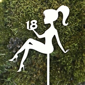 Intra απο ξύλο plywood 3mm-4mm πάχος - Πρότυπο για κορίτσια 18ων γενεθλίων Cake Topper Δίασταση 30x30 cm Intraeaxys-67wl4gl1 - Image 1