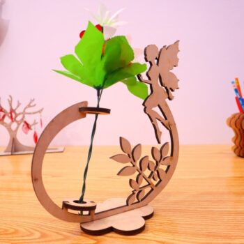 Intra απο ξύλο plywood 3mm-4mm πάχος - Angel With Flower Stand 6mm Δίασταση 30x30 cm Intraeaxys-eo4q03g7 - Image 7