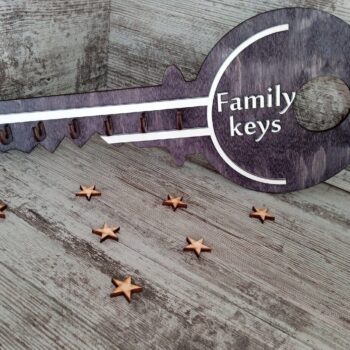 Intra απο ξύλο plywood 3mm-4mm πάχος - Γάντζος κλειδιού σε σχήμα κλειδιού Δίασταση 30x30 cm Intraeaxys-075yx3po - Image 3