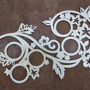 Intra απο ξύλο plywood 3mm-4mm πάχος - Διακοσμητική κορνίζα Δίασταση 30x30 cm Intraeaxys-078y9yqo - Image 1