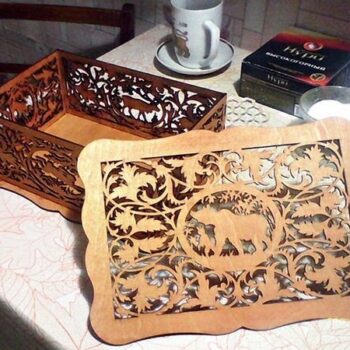 Intra απο ξύλο plywood 3mm-4mm πάχος - Διακοσμητικό κουτί δώρου Δίασταση 30x30 cm Intraeaxys-91jdj8l1 - Image 1