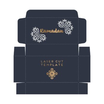 Intra απο ξύλο plywood 3mm-4mm πάχος - Πρότυπο κουτιού δώρου για το Ραμαζάνι Δίασταση 30x30 cm Intraeaxys-pok3x5k7 - Image 1