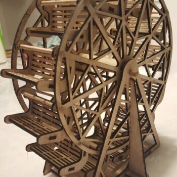 Intra απο ξύλο plywood 3mm-4mm πάχος - Τροχός λούνα παρκ 3mm Κόντρα πλακέ Δίασταση 30x30 cm Intraeaxys-eo209r67 - Image 1