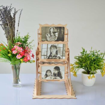 Intra απο ξύλο plywood 3mm-4mm πάχος - Περιστρεφόμενη κορνίζα με ρόδα λούνα παρκ Δίασταση 30x30 cm Intraeaxys-joed9qn1 - Image 3