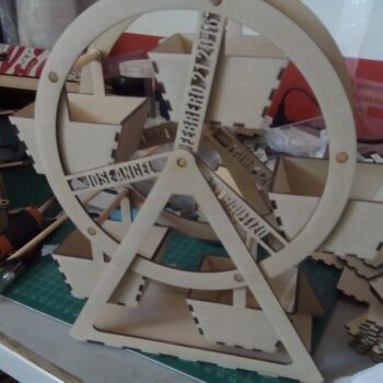 Intra απο ξύλο plywood 3mm-4mm πάχος - Τροχός λούνα παρκ 3mm MDF Δίασταση 30x30 cm Intraeaxys-eo20py37 - Image 3