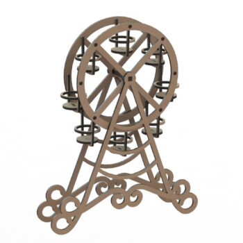 Intra απο ξύλο plywood 3mm-4mm πάχος - Οθόνη Cupcake Wheel Ferris Δίασταση 30x30 cm Intraeaxys-m1d6v2x7 - Image 1