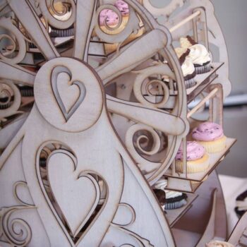 Intra απο ξύλο plywood 3mm-4mm πάχος - Στάση για Cupcake Wheel Ferris Δίασταση 30x30 cm Intraeaxys-voq238do - Image 1