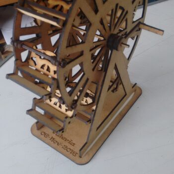 Intra απο ξύλο plywood 3mm-4mm πάχος - Τρισδιάστατο παζλ τροχός λούνα παρκ Δίασταση 30x30 cm Intraeaxys-r1zxy2ol - Image 1