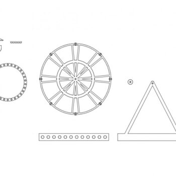 Intra απο ξύλο plywood 3mm-4mm πάχος - Τροχός λούνα παρκ Δίασταση 30x30 cm Intraeaxys-zo9wqe1k - Image 1