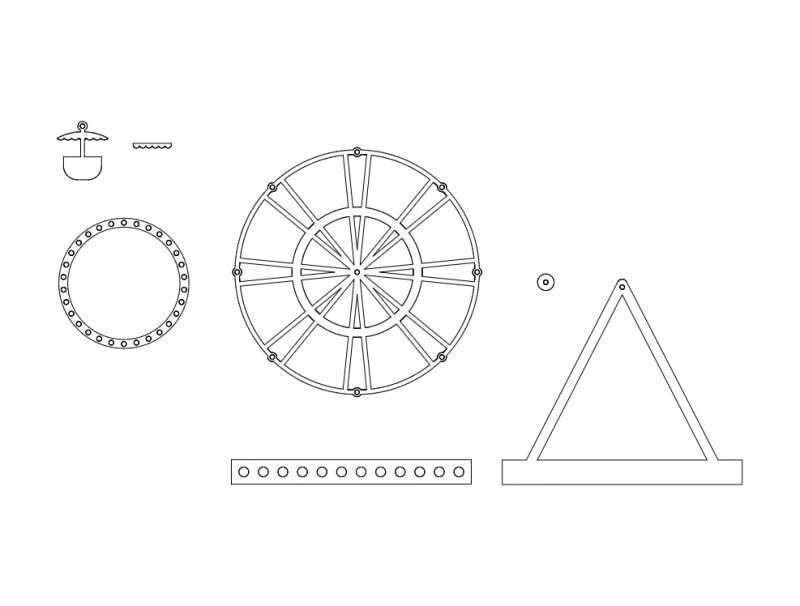 Intra απο ξύλο plywood 3mm-4mm πάχος - Τροχός λούνα παρκ Δίασταση 30x30 cm Intraeaxys-zo9wqe1k