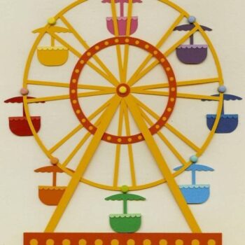 Intra απο ξύλο plywood 3mm-4mm πάχος - Τρισδιάστατο παζλ τροχός λούνα παρκ Δίασταση 30x30 cm Intraeaxys-91je9pom - Image 1