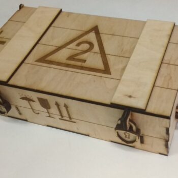 Intra απο ξύλο plywood 3mm-4mm πάχος - Ξύλινο κουτί κρασιού σε στυλ Military Ammo Crate Δίασταση 30x30 cm Intraeaxys-6o3yz9q7 - Image 1