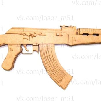 Intra απο ξύλο plywood 3mm-4mm πάχος - Τυφέκιο AK-47 Δίασταση 30x30 cm Intraeaxys-91jd0981 - Image 1
