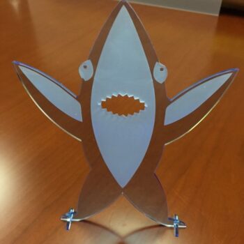 Intra απο ξύλο plywood 3mm-4mm πάχος - Καρχαρίας που χορεύει Δίασταση 30x30 cm Intraeaxys-m1ddqkx1 - Image 1