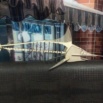 Intra απο ξύλο plywood 3mm-4mm πάχος - Διακόσμηση με σκελετό ψαριού Δίασταση 30x30 cm Intraeaxys-eo0qwng1 - Image 1